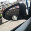 1 Pcs Car Rearview Mirror Small Round Mirror Wide-angle Adjustable Visual Convex Surface with Rotating Base