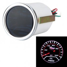 2" 52mm 0-100PSI Universal Car Smoke Lens Pointer Oil Pressure Gauge Car Styling Auto Gauge Meter Car Instrument